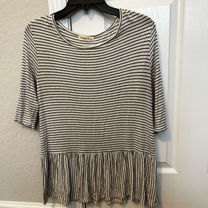 25. Ginger G striped ruffle blouse